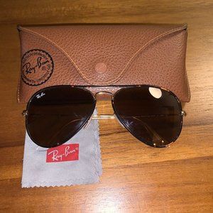 Classic Ray-Ban Aviators-Tortoise with Brown Lens